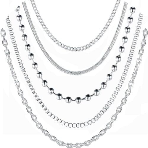 2mm Box Chain Necklaces for Women Men Thomas Style Basic Link Chain DIY Necklace Accessories Fashion 925 Sterling Silver Jewelry