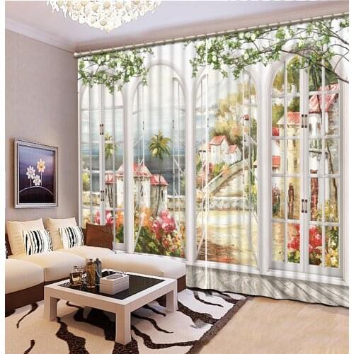3D Curtain Luxury Blackout Window Curtain Living Room roman curtains for bedroom Blackout curtain