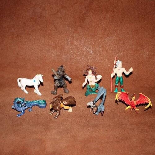 Pvc figure Myths and legends scene decoration Mermaid Poseidon Minotaur8pcs/ set