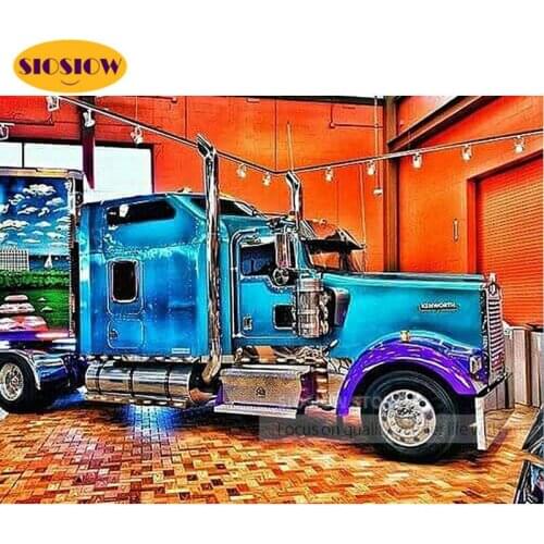 SIOSIOW 5D Diy Diamond Painting New 2020 Car Picture Rhinestones Diamond Mosaic Full Set Scenery Bead Embroidery Wall Decor Art