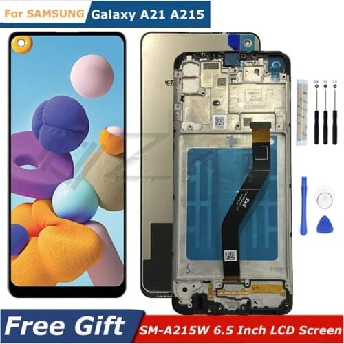 Amoled For Samsung Galaxy A21 Display sm a215w LCD Touch Screen Replacement A215u With Frame Digitizer Assembly Repair Tool