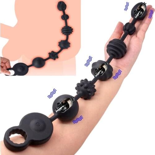 Super Long Anal Toys 10 Speed Vibrating Anal Beads Buttplug Anal Plug Bead Vibrator Prostate Massage G spot Stimulation Sex Toys