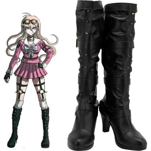 Anime Danganronpa Miu Iruma Cosplay Boots Shoes Halloween Cosplay Prop Miu Iruma Shoes High Heel