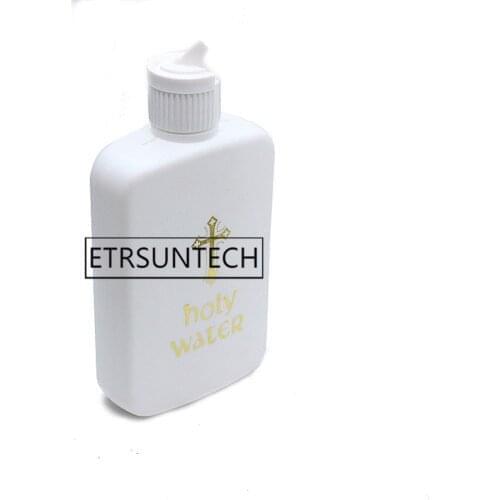 100pcs Holy Water Bottle 100ML Religious Articles Bottles Easter Plastic Bottle with Cross for Holy Water