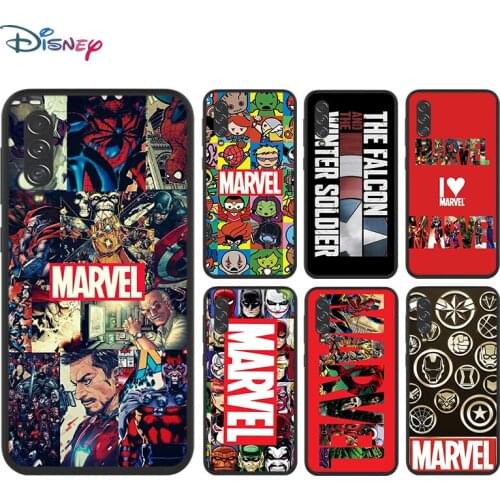 Marvel Avengers Logo for Samsung Galaxy A90 5G A80 A70S A60 A50S A30S A20E A20S M02 Soft TPU Silicone Black Cover Phone Case