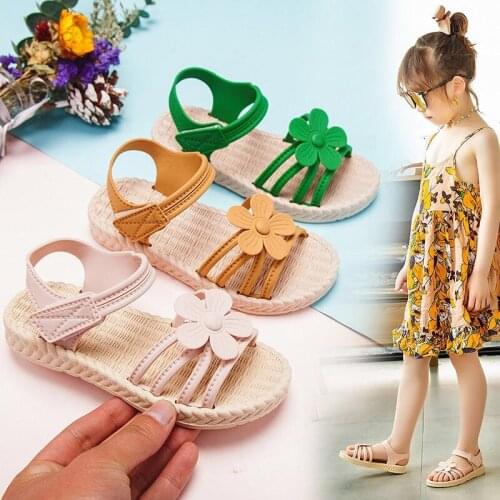 Childrens Shoes for Girls Girls Gandals Summer New Little princess soft bottom non-slip girl baby beach shoes children shoes