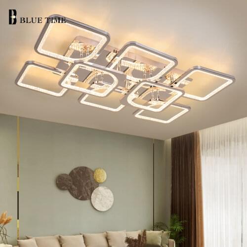 Chrome Frame LED Chandelier Home Lights For Living Room Kitchen Dining Room Home Indoor Lighting Ceiling Chandelier Luminaires