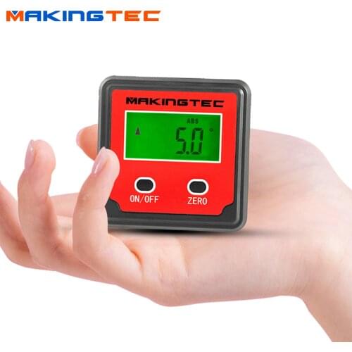 MAKINGTEC Digital Angle Finder Level Box Mini Inclinometer Level Instrument With Magnetic Base Precision Level Measure Tools