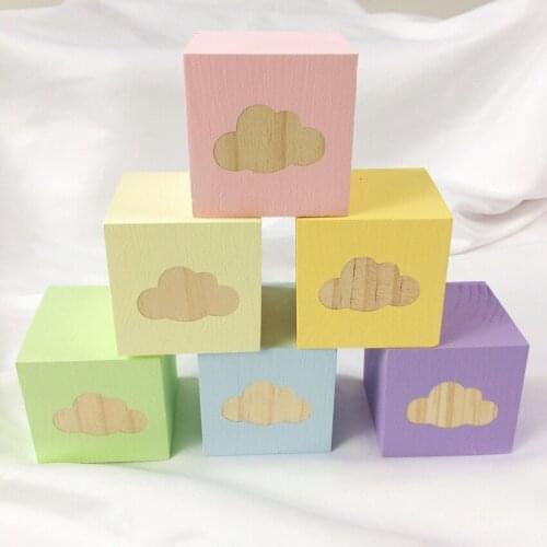 Ins Nordic home decoration solid wood cloud box personality baby photography props popular childrens products