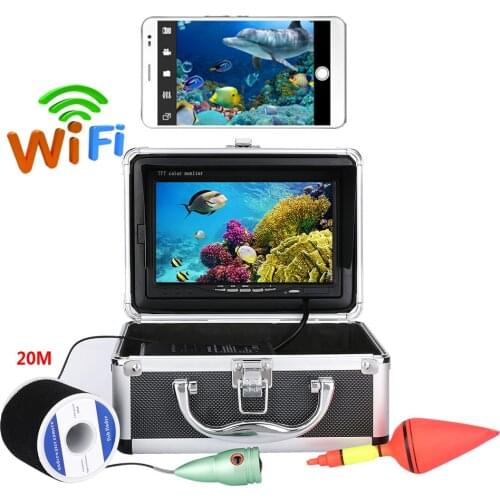 7" 20M 30M 50M Underwater Fishing Video Camera Kit ,HD Wifi Wireless For IOS Android APP Supports Video Record and Take Photo
