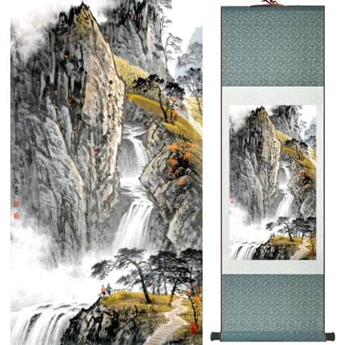 Mountain and River painting Home Office Decoration Chinese scroll painting landscape art painting LTW17111005