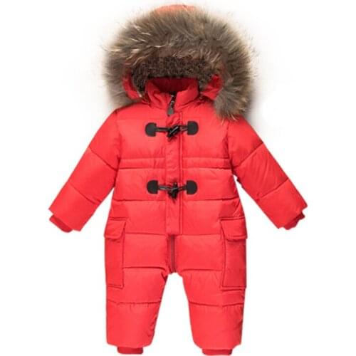 Baby Jumpsuits Warm Children Winter Rompers Jumpsuit Kids Overalls Winter Boy Duck Down Snowsuit Baby Romper One-Pieces Romper