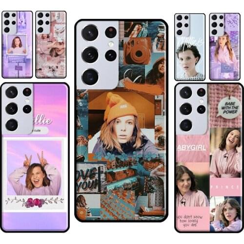 Millie Bobby Brown Case For Samsung Galaxy S21 Ultra Note 20 S20 FE S8 S9 S10 Note 10 Plus S10e Phone Cover