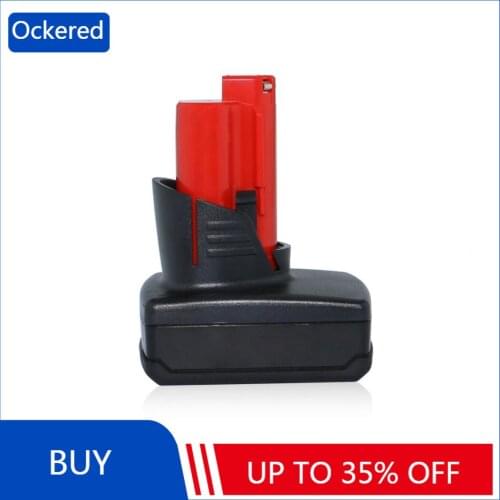 Ockered 12V 4000mAh Power Tool Li-ion 4.0A Battery Replacement Battery for Milwaukee M12B C12 XC M12B2 M12B4 M12B6 M12