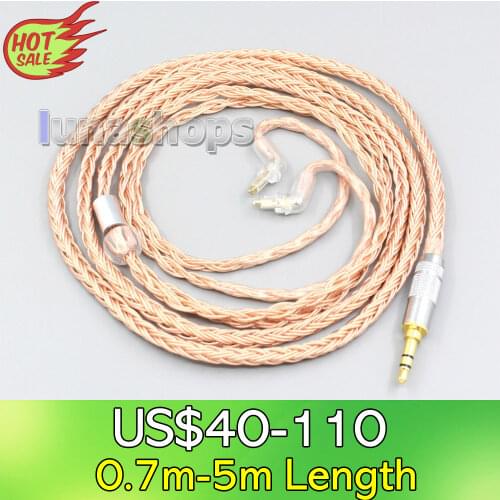 LN006727 2.5mm 3.5mm XLR Balanced 16 Core 99% 7N OCC Earphone Cable For Sony MDR-EX1000 MDR-EX600 MDR-EX800 MDR-7550