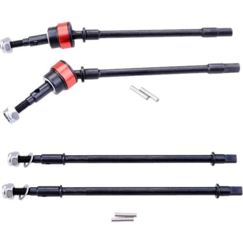 Top Deals 4Pcs Hard Front and Rear Axle CVD Drive Shaft Dogbone for 1/10 Rc Crawler Axial Scx10