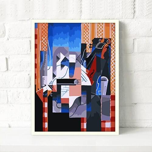 MaHuaf-A1311 Unique DIY oil painting by numbers abstract artwork canvas painting coloring by numbers home decor for living room