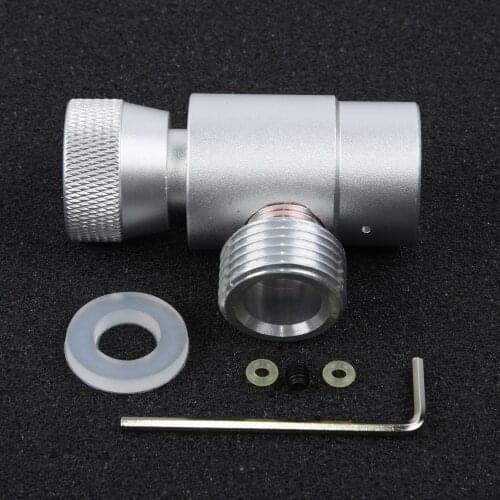 Metal CO2 Gas Filling Refill Adapter Connector Kit Thread TR21-4/W21.8-14 For Sodastream Soda Tank- Silver