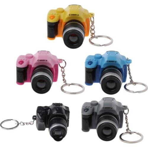 Mini Digital Reflex DSLR Camera LED Flash Light Torch Shutter Sound Keychain
