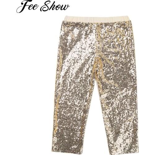 Fashion Kids Girls Sparkle Sequins Pants Leggings for Birthday Party Dance Stylish Comfortable Pants SZ 12 Months-8