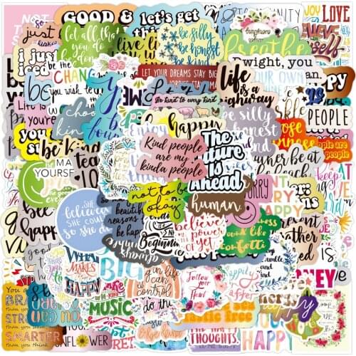 10/50/100PCS Motivational Phrases Sticker Inspirational Life Quotes DIY Laptop Study Room Scrapbooking Graffiti Decals Stickers