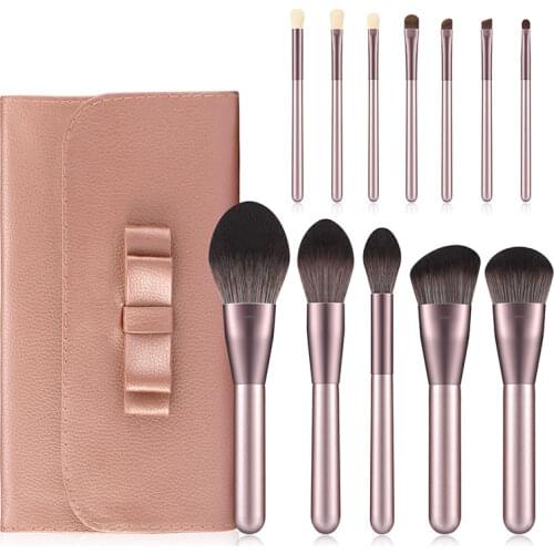 12Pcs Microcrystalline Silk Bristles Makeup Brush Set Eye Shadow Foundation Powder Eyelash Lip Concealer Blush Make Up Tools