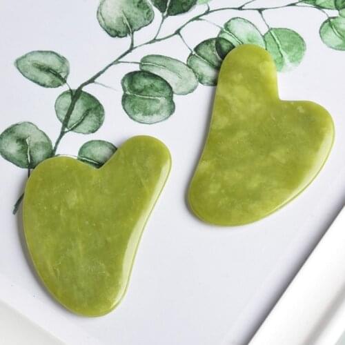 New Natural Jade Stone Calf Horn Guasha Board Massage Tool SPA Therapy Gua Sha Massager Antistress Body Care Scraping Board