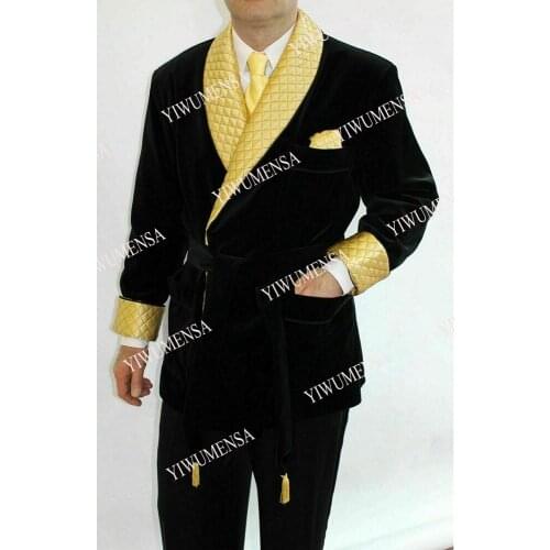 YIWUMENSA Formal Blazer Masculino Peaked Lapel Mens Jacket Custom Made Slim Fit Double Breasted Smoking Business Work Wear Coat