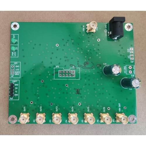 10M input 6 output PLL conversion board frequency adjustable conversion board 5-12V power supply, computer write frequency