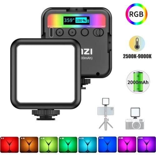 Ulanzi VL49 Full Color RGB LED Video Light 2500K-9000K 800LUX Magnetic Mini Fill Light Extend 3 Cold Shoe 2000mAh Type-c Port