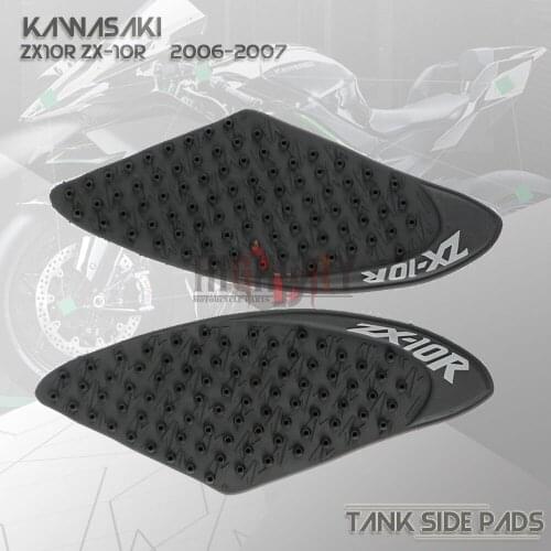 Protector Anti Slip Tank Pad Sticker Gas Knee Grip Traction Side Decal for KAWASAKI ZX-10R NINJA ZX10R 2006-2007