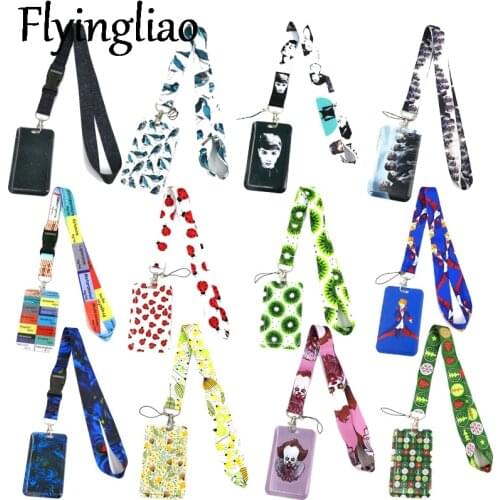 Lanyards Credit Card ID Holder Bag Student Women Travel Card Cover Badge Cars Keychain Decorations kids