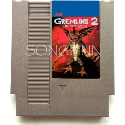 Gremlins 2 The New Batch Game Cartridge Card for 72 Pin 8 Bit Video Game Console retro Classic Card