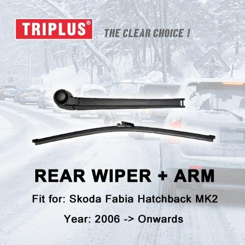 Rear Wiper Arm with Blade for Skoda Fabia Hatchback (2006-2014) 1pc 13" 330mm,Rear Wiper Arm & Rear Wiper Blades