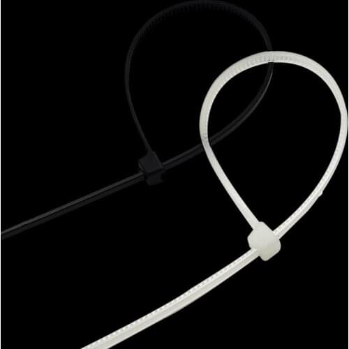 Self Locking Plastic Nylon Cable Tie Set 50pcs White and Black Wire Zip Wraps Strap Cable Tie 4 X 150/200/250/300