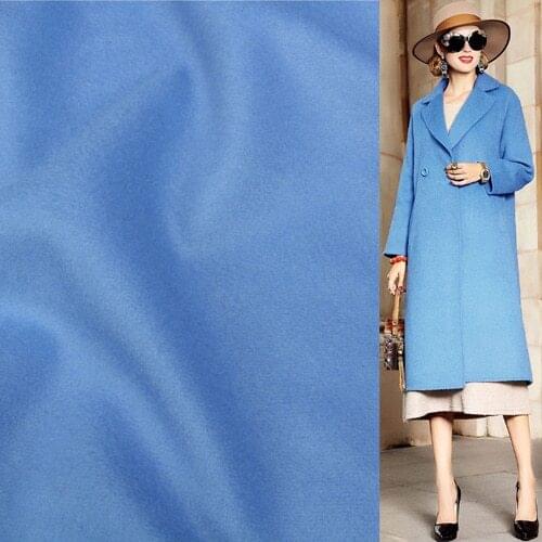 Blue color 100% pure wool fabric 600g/meter one side wool fabric,WF192