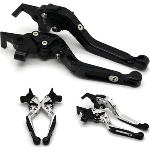 With logo Motorcycle Frame Ornamental Foldable Brake Handle Extendable Clutch Lever For DUCATI DIAVEL /CARBON 1198/S/R