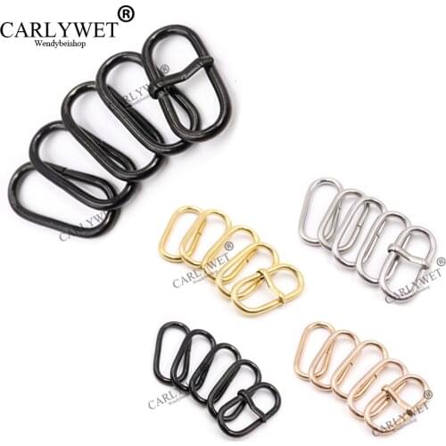 CARLYWET 18 20 22mm Black Silver Gold Rose Gold Replacement Durable Zulu Rings Polished Loops For Nato Nylon Watch Band