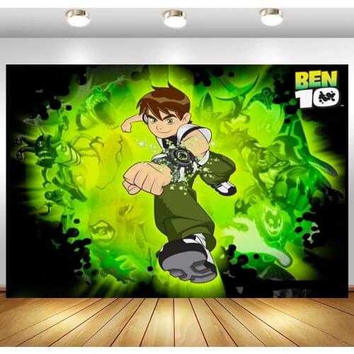 Super Hero Boy Ben Happy Birthday Photography Background Againt Monster Brave Child Room Decor Party Backdrops Vinyl