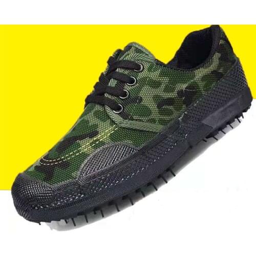 Jiefang shoes mens breathable lightweight training low-top canvas shoes womens construction site work outdoor rubber shoes