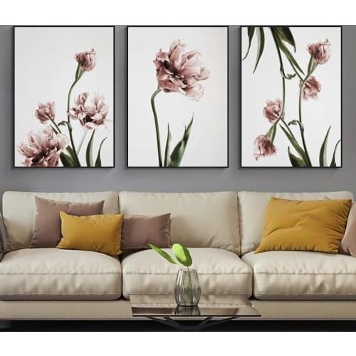 Green Plant Flower Canvas Art Painting Abstract Print Poster Picture Wall Living Room Bedroom Dining Room modern Home Decoration
