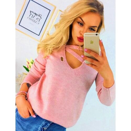 Autumn Winter Knitted Sweaters Women 2021 Loose Sweater Women Pullovers Jumper V-neck Long Sleeves Female Sweaters Femme Tops