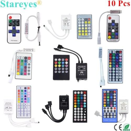 10 Pieces LED strip RGB RGBW Remote controller IR 40 44 Key RF 11 17 Key 2.4G RF WIFI Control for SMD 5050 3528 2835 Strip light