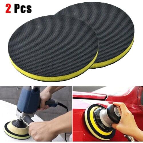 2PCS 6 Clay Bar Polish Disc Pad Auto Car Care Wash Detailing Commercial Grade Car Cleaning Sponges Brush Black Car Wash Tools