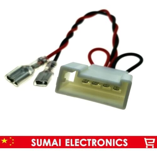 4 Pin 12875 male audio modification high-pitched speaker plug with 4 inch wire,4P tweeter connector for Toyota