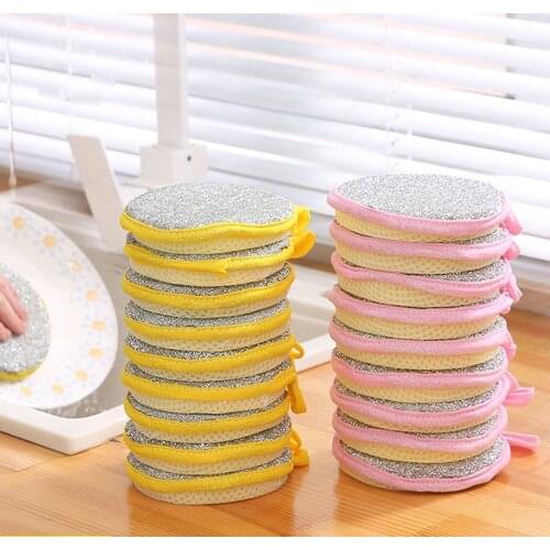 5/10 pcs Multi-Purpose Double Sides Cleaning Sponge Pan Pot Dish Clean Sponge Household Tools Non-Stick Dishwashing Brushes