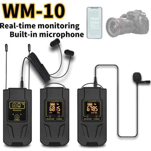 WM10 U-segment SLR camera phone wireless microphone video shooting live street interview recording lavalier microphone