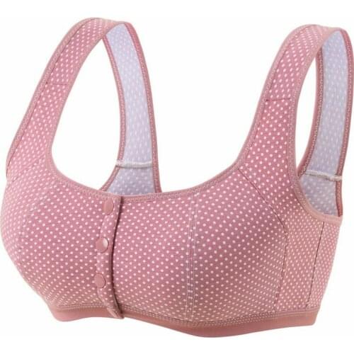 Bingyanfushi Push up vest bra solid khaki white front buttons cotton bra wireless bts seamless bras for women vestido VS Bh C3