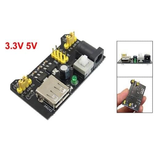 EDT-New 3.3V 5V Breadboard Power Supply Module for MB102 Solderless Breadboard