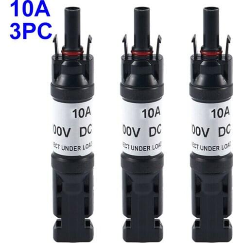 3pcs Photovoltaic Fuse Diode Connector 10A / 15A / 20A UL94-V0 IP67 Compatible With Solar Panel Inline Fuse Connector